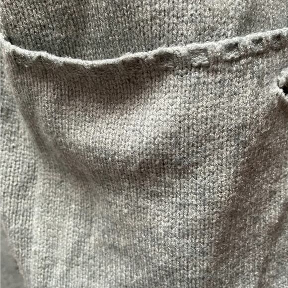 Zara Sweater Cardigan Girls 13-14 Outdoor Distressed Knitted Open Front Gray - Picture 9 of 12